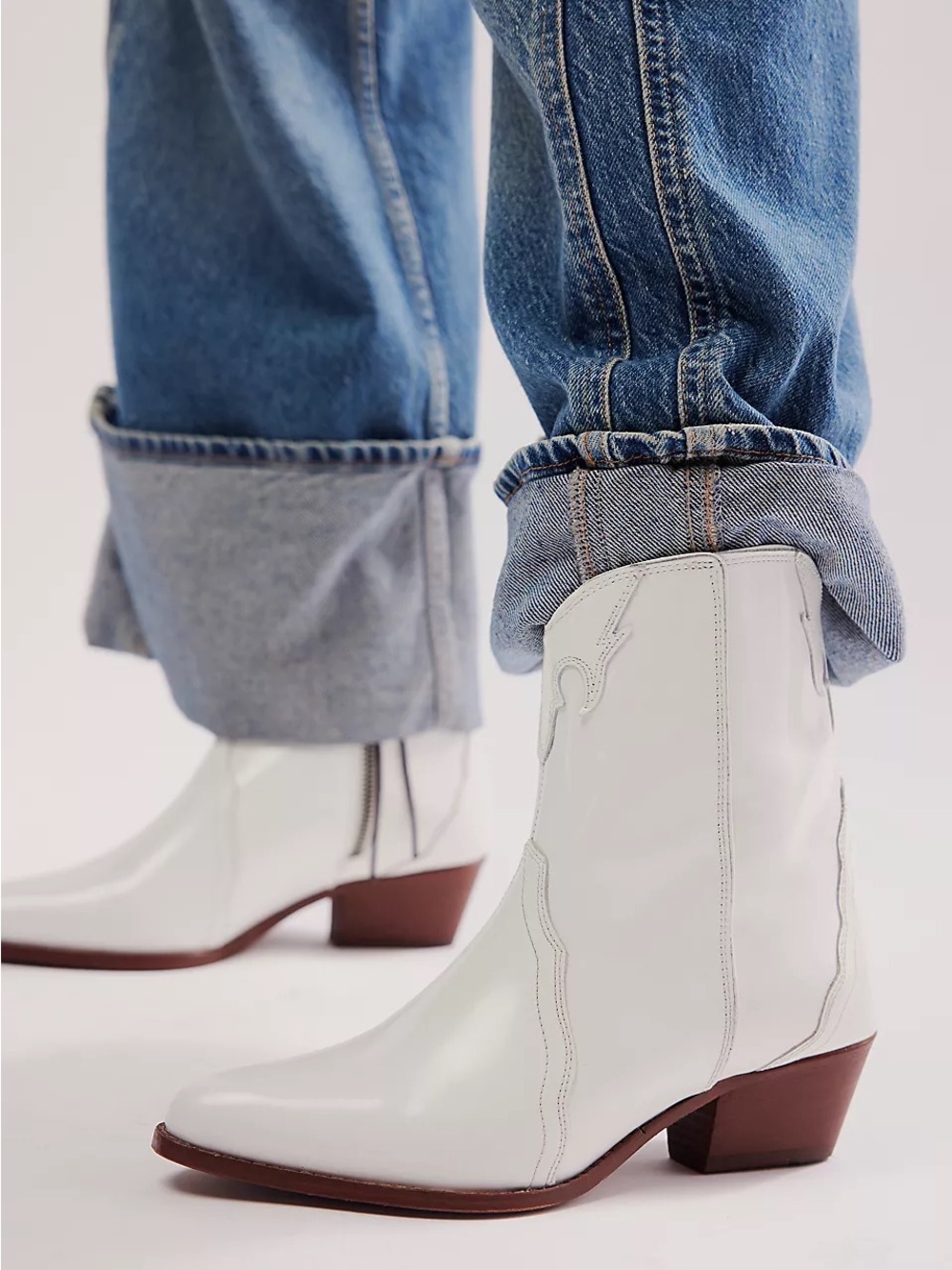 Free People New Frontier Western Boot White size 36